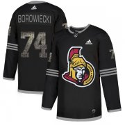 Wholesale Cheap Adidas Senators #74 Mark Borowiecki Black Authentic Classic Stitched NHL Jersey