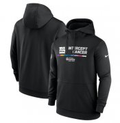 Wholesale Cheap Men's New York Giants 2022 Black Crucial Catch Therma Performance Pullover Hoodie