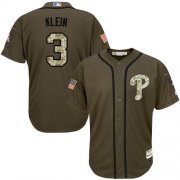 Wholesale Cheap Phillies #3 Chuck Klein Green Salute to Service Stitched MLB Jersey