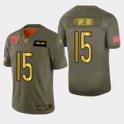 Wholesale Cheap Chicago Bears #15 Eddy Pineiro Men's Nike Olive Gold 2019 Salute to Service Limited NFL 100 Jersey
