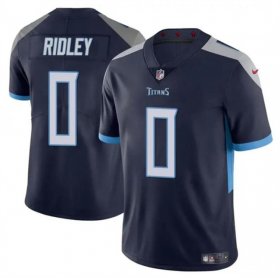 Cheap Men\'s Tennessee Titans #0 Calvin Ridley Navy Vapor Limited Football Stitched Jersey
