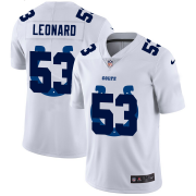 Wholesale Cheap Indianapolis Colts #53 Darius Leonard White Men's Nike Team Logo Dual Overlap Limited NFL Jersey