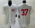 Wholesale Cheap Men's Cincinnati Reds #37 Tyler Stephenson White Field of Dreams Stitched Baseball Jersey