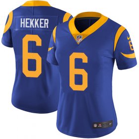 Wholesale Cheap Nike Rams #6 Johnny Hekker Royal Blue Alternate Women\'s Stitched NFL Vapor Untouchable Limited Jersey