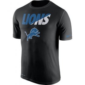 Wholesale Cheap Men\'s Detroit Lions Nike Black Legend Staff Practice Performance T-Shirt