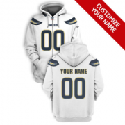Wholesale Cheap Men's Los Angeles Chargers Active Player White Custom 2021 Pullover Hoodie