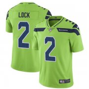 Wholesale Cheap Men's Seattle Seahawks #2 Drew Lock Green Vapor Untouchable Limited Stitched Jersey