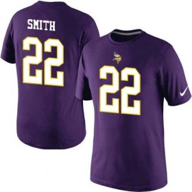 Wholesale Cheap Nike Minnesota Vikings #22 Harrison Smith Pride Name & Number NFL T-Shirt Purple
