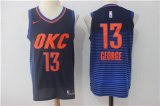 Wholesale Cheap Men's Oklahoma City Thunder #13 Paul George Navy Blue 2017-2018 Nike Swingman Stitched NBA Jersey