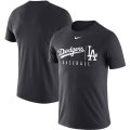 Wholesale Cheap Los Angeles Dodgers Nike MLB Practice T-Shirt Anthracite