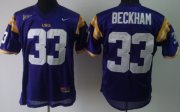Wholesale Cheap LSU Tigers #33 Odell Beckham Purple Jersey
