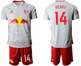 Wholesale Cheap Red Bull #14 Henry White Home Soccer Club Jersey