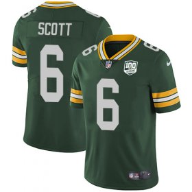 Wholesale Cheap Nike Packers #6 JK Scott Green Team Color Men\'s 100th Season Stitched NFL Vapor Untouchable Limited Jersey