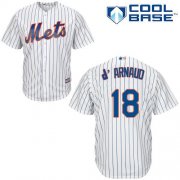 Wholesale Cheap Mets #18 Travis d'Arnaud White(Blue Strip) Cool Base Stitched Youth MLB Jersey