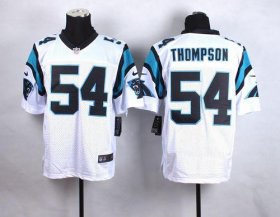 Wholesale Cheap Nike Panthers #54 Shaq Thompson White Men\'s Stitched NFL Elite Jersey