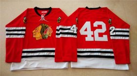 Wholesale Cheap Mitchell And Ness 1960-61 Blackhawks #42 Joakim Nordstrom Red Stitched NHL Jersey