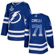Cheap Adidas Lightning #71 Anthony Cirelli Blue Home Authentic Drift Fashion 2020 Stanley Cup Champions Stitched NHL Jersey