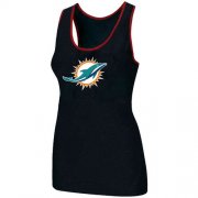 Wholesale Cheap Women's Nike Miami Dolphins Big Logo Tri-Blend Racerback Stretch Tank Top Black