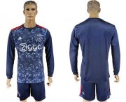 Wholesale Cheap Ajax Blank Away Long Sleeves Soccer Club Jersey