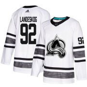 Wholesale Cheap Adidas Avalanche #92 Gabriel Landeskog White Authentic 2019 All-Star Stitched NHL Jersey