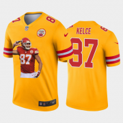 Cheap Kansas City Chiefs #87 Travis Kelce Nike Team Hero 8 Vapor Limited NFL Jersey Yellow
