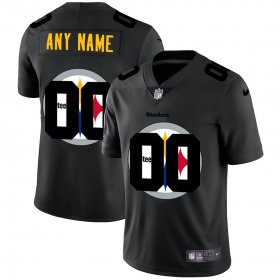 Wholesale Cheap Pittsburgh Steelers Custom Men\'s Nike Team Logo Dual Overlap Limited NFL Jersey Black