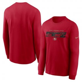Wholesale Cheap San Francisco 49ers Nike Fan Gear Playbook Long Sleeve T-Shirt Scarlet