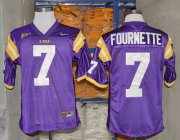 Wholesale Cheap LSU Tigers #7 Leonard Fournette Purple Jersey