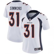 Wholesale Cheap Nike Broncos #31 Justin Simmons White Women's Stitched NFL Vapor Untouchable Limited Jersey