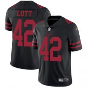 Wholesale Cheap Nike 49ers #42 Ronnie Lott Black Alternate Men's Stitched NFL Vapor Untouchable Limited Jersey