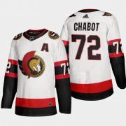 Cheap Ottawa Senators #72 Thomas Chabot Men's Adidas 2020-21 Authentic Player Away Stitched NHL Jersey White