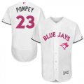Wholesale Cheap Blue Jays #23 Dalton Pompey White Flexbase Authentic Collection Mother's Day Stitched MLB Jersey