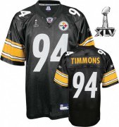 Wholesale Cheap Steelers #94 Lawrence Timmons Black Super Bowl XLV Stitched NFL Jersey