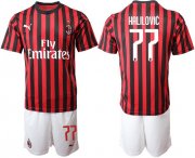 Wholesale Cheap AC Milan #77 Halilovic Home Soccer Club Jersey