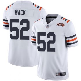 Wholesale Cheap Nike Bears #52 Khalil Mack White Alternate Men\'s Stitched NFL Vapor Untouchable Limited 100th Season Jersey