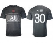 Wholesale Cheap Men 2021-2022 ClubParis Saint-GermainSecond away aaa version black 30 Soccer Jersey