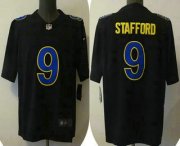 Wholesale Cheap Men's Los Angeles Rams #9 Matthew Stafford Black 2021 Vapor Untouchable Limited Stitched Jersey