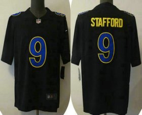 Wholesale Cheap Men\'s Los Angeles Rams #9 Matthew Stafford Black 2021 Vapor Untouchable Limited Stitched Jersey