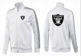 Wholesale Cheap NFL Las Vegas Raiders Team Logo Jacket White_3