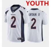 Wholesale Cheap Youth Denver Broncos #2 Surtain II White Nike Vapor Untouchable Limited 2021 NFL Jersey