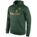 Wholesale Cheap Green Bay Packers Nike Gold Collection KO Pullover Performance Hoodie Green