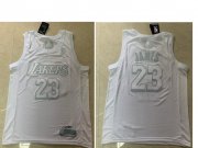 Wholesale Cheap Men's Los Angeles Lakers #23 Lebron James White 2020 MVP Nike Swingman Stitched NBA Jersey