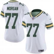 Cheap Women's Green Bay Packers #77 Jordan Morgan White 2024 Draft Vapor Untouchable Limited Football Stitched Jersey(Run Small)