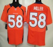 Wholesale Cheap Nike Broncos #58 Von Miller Orange Team Color Men's Stitched NFL Elite Jersey