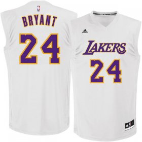 Wholesale Cheap Los Angeles Lakers #24 Kobe Bryant White Chase Fashion Replica Jersey