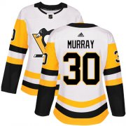 Wholesale Cheap Adidas Penguins #30 Matt Murray White Road Authentic Women's Stitched NHL Jersey