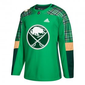 Wholesale Cheap Adidas Sabres Blank adidas Green St. Patrick\'s Day Authentic Practice Stitched NHL Jersey