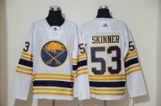 Wholesale Cheap Adidas Sabres #53 Jeff Skinner White 50th Season Authentic Stitched NHL Jersey