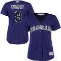 Wholesale Cheap Rockies #9 Daniel Murphy Purple Alternate Women's Stitched MLB Jersey