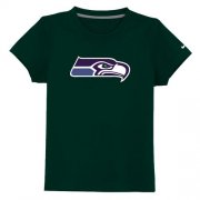 Wholesale Cheap Seattle Seahawks Sideline Legend Authentic Logo Youth T-Shirt Dark Green